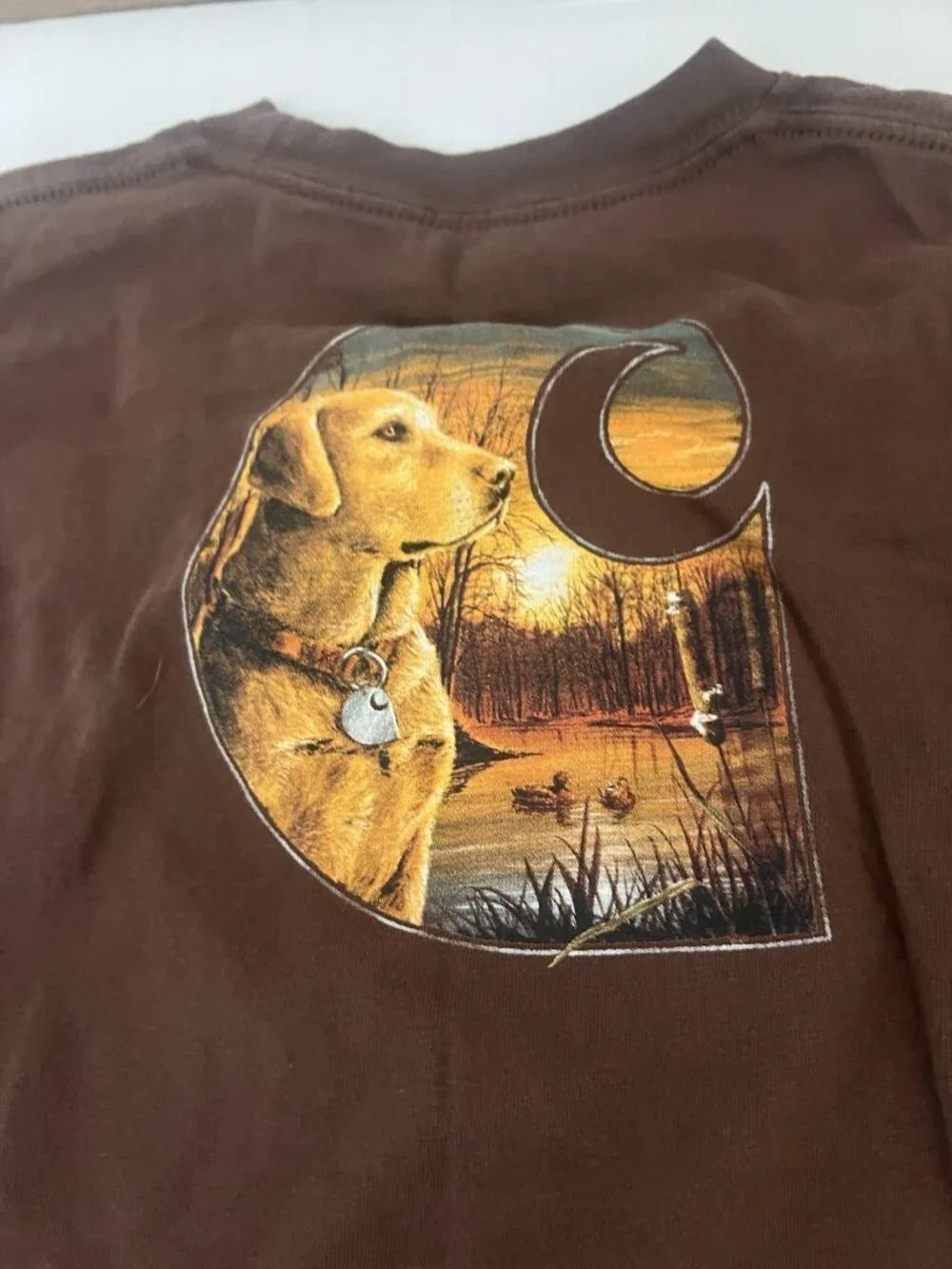Carhartt Toddler 3T Boys Brown Tshirt Dog Lab Top Shirt Outdoor.     Ab